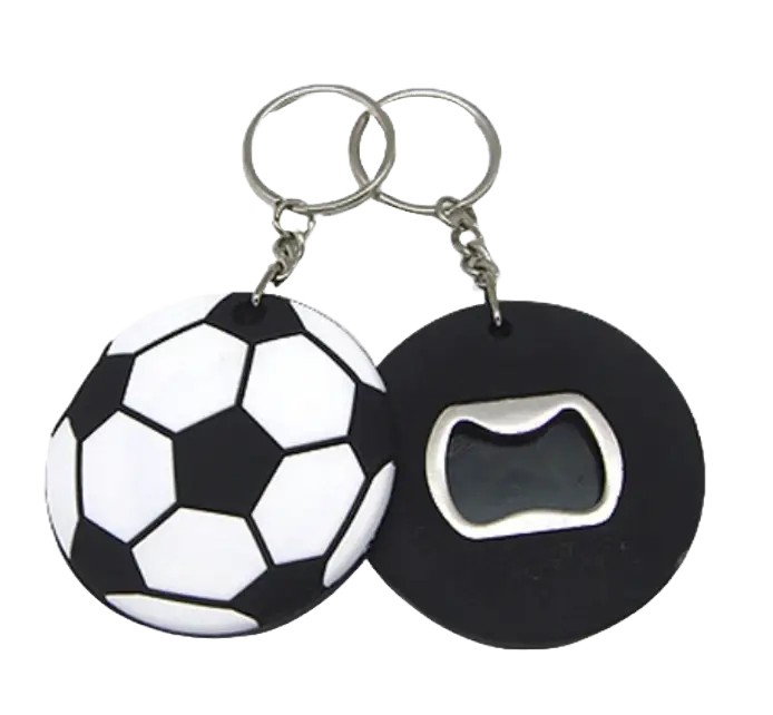 Llavero Abrebotellas Personalizado de Plástico - Pelota de Fútbol